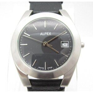 Women's Alfex Swiss Made Quartz WR Analog 35mm Dial Causal Round Watch (F101)